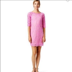 Robert Rodriguez Pink Peony Lace Shift Cocktail Dress size 10! Wedding